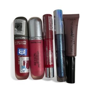 Revlon, Covergirl, and L'Oreal Lip  Makeup Bundle